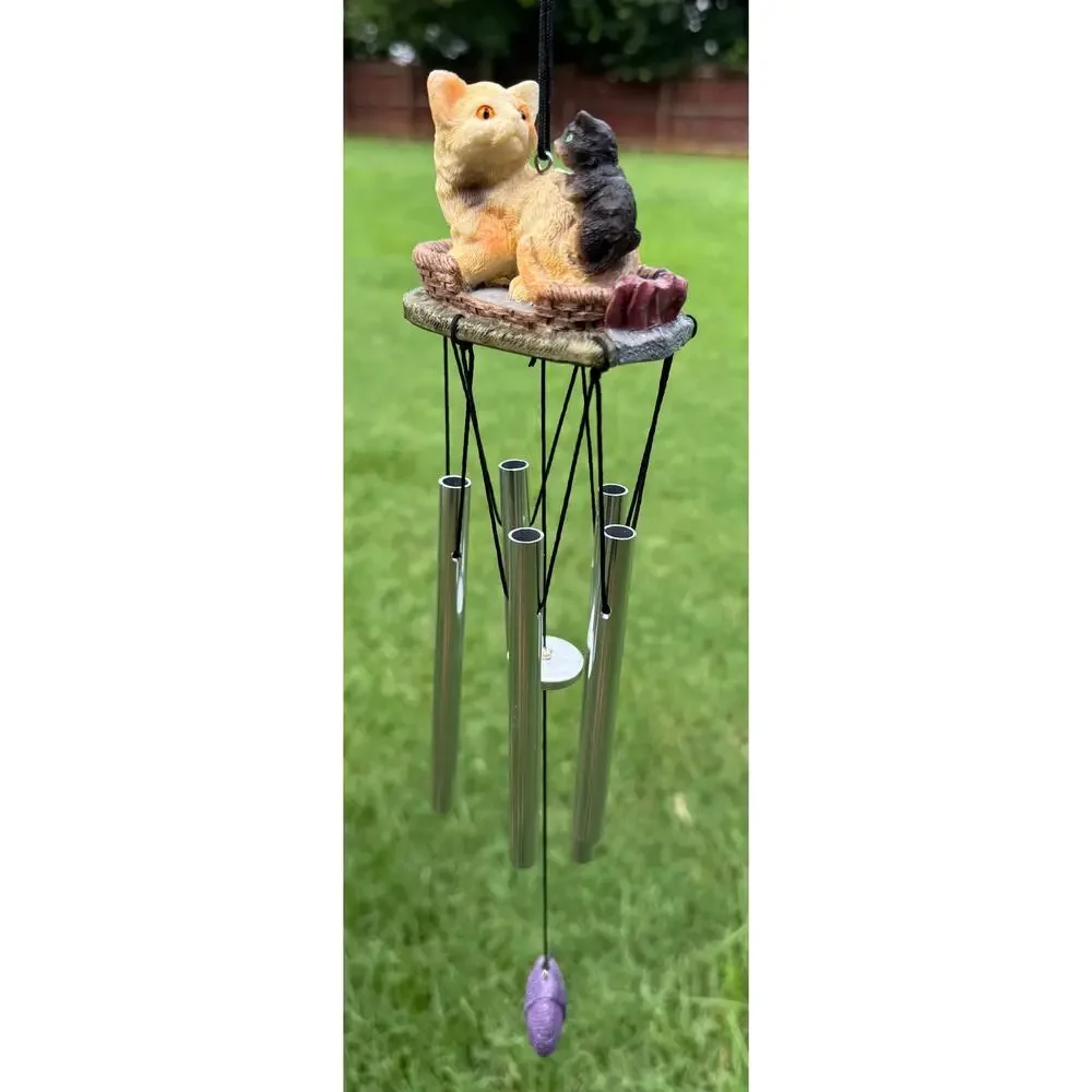 VINTAGE 1983 Schlegel Balloon-A-Tics Hot Air Balloon Wind Chime - Cats & Kittens